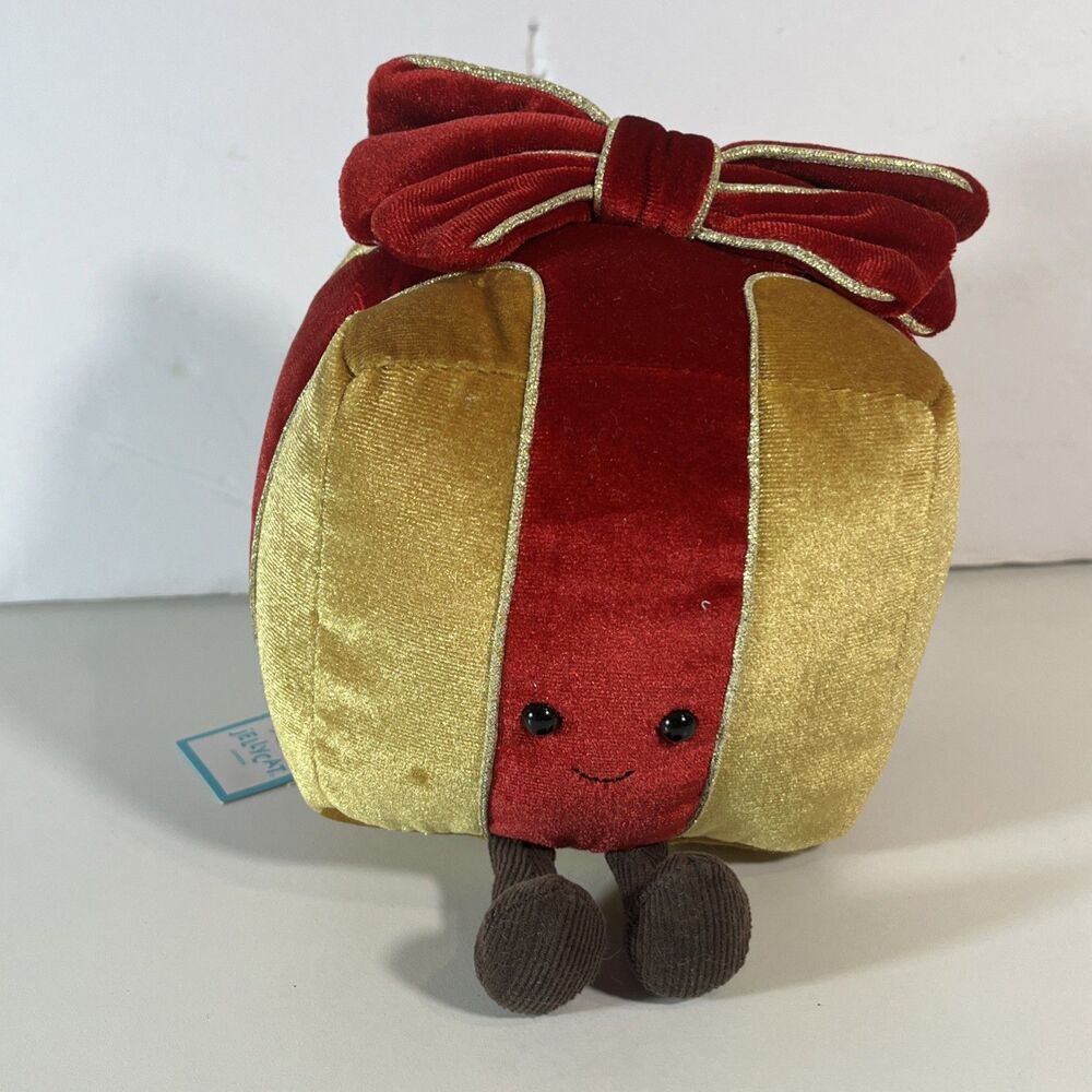 Jellycat Amuseable Present NWT New Tags Holiday Gift Retired Authentic Plush Toy